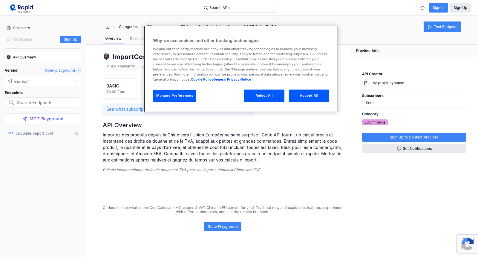 ImportCostCalculator – Customs & VAT China to EU 数据集图片
