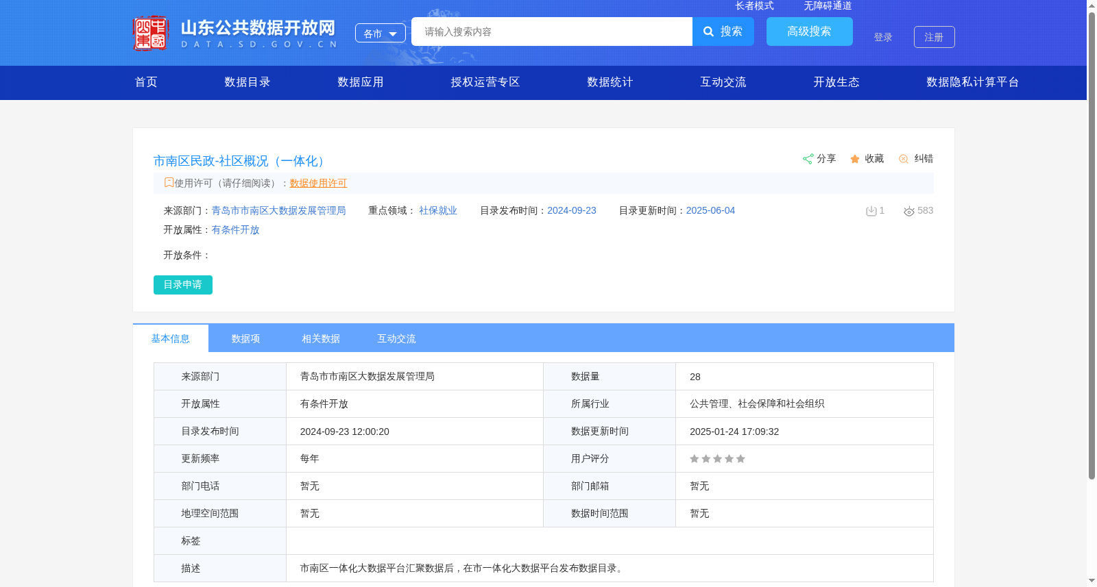 市南区民政-社区概况（一体化） 数据集图片