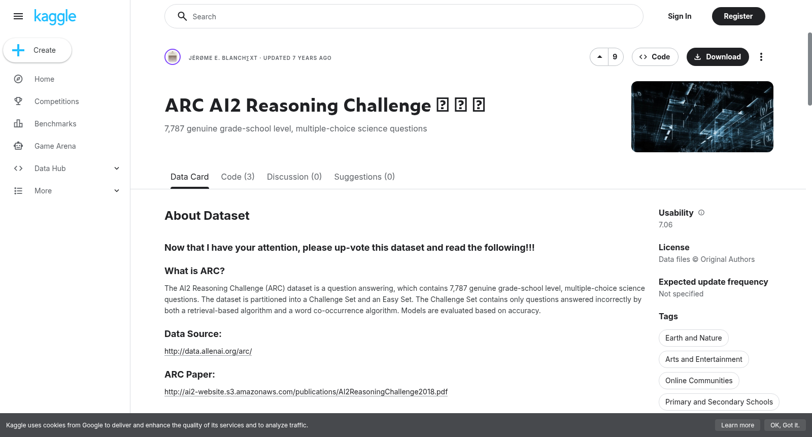 ARC AI2 Reasoning Challenge 🦄 🤗 🔥 数据集图片