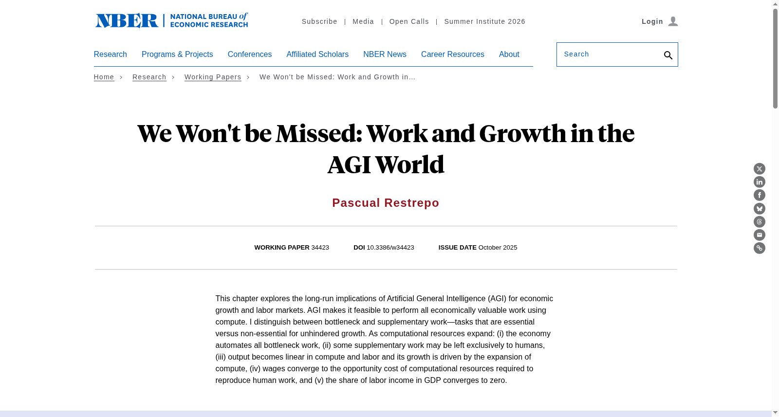 We Won't be Missed: Work and Growth in the AGI World 数据集图片
