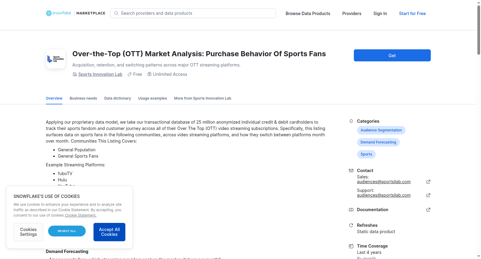 Over-the-Top (OTT) Market Analysis: Purchase Behavior Of Sports Fans 数据集图片