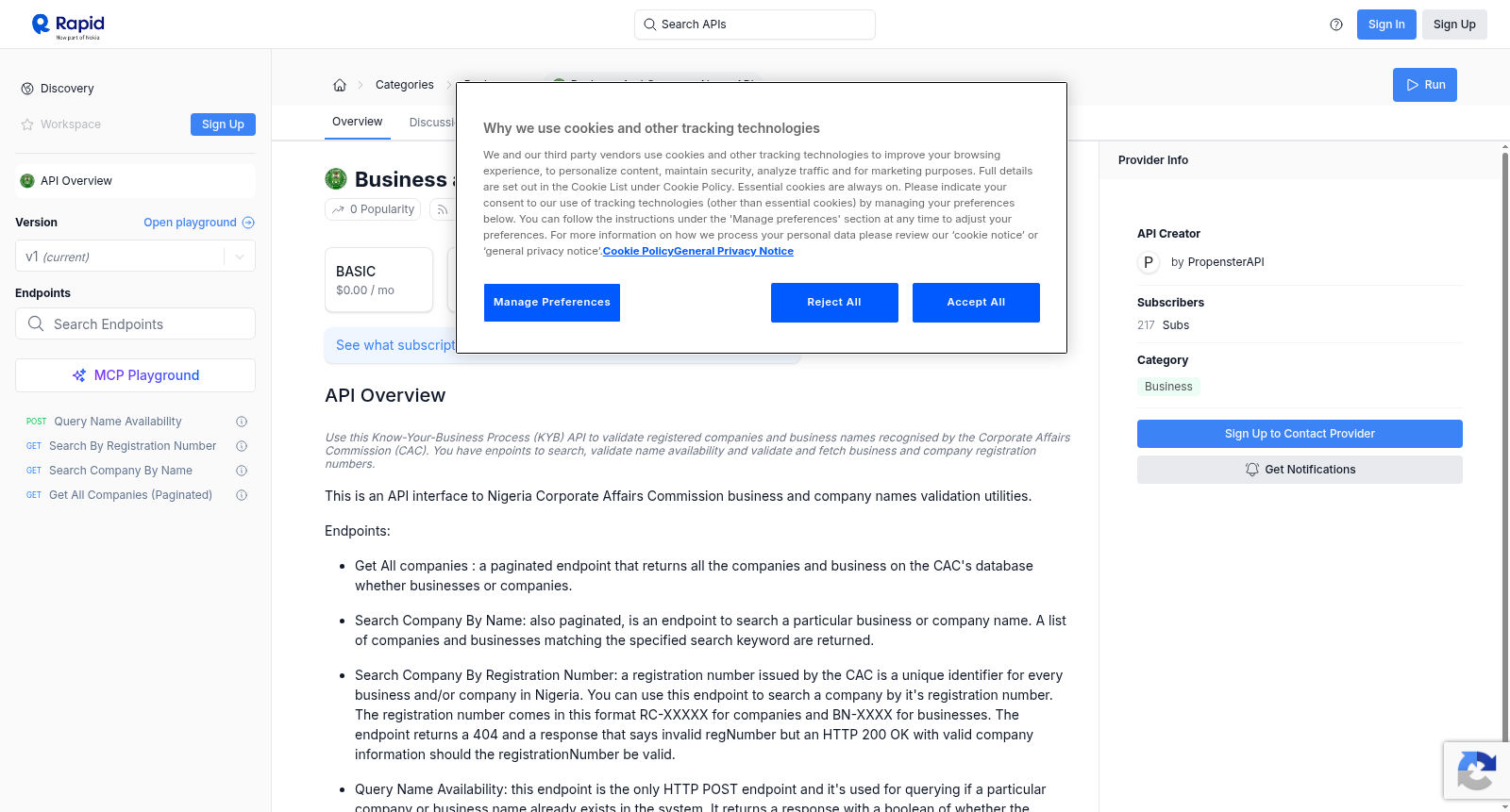 Business and company name API 数据集图片