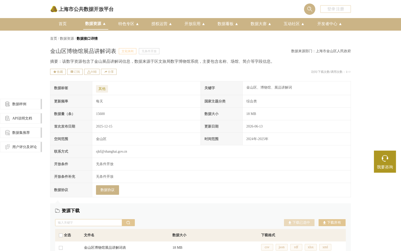 金山区博物馆展品讲解词表 数据集图片