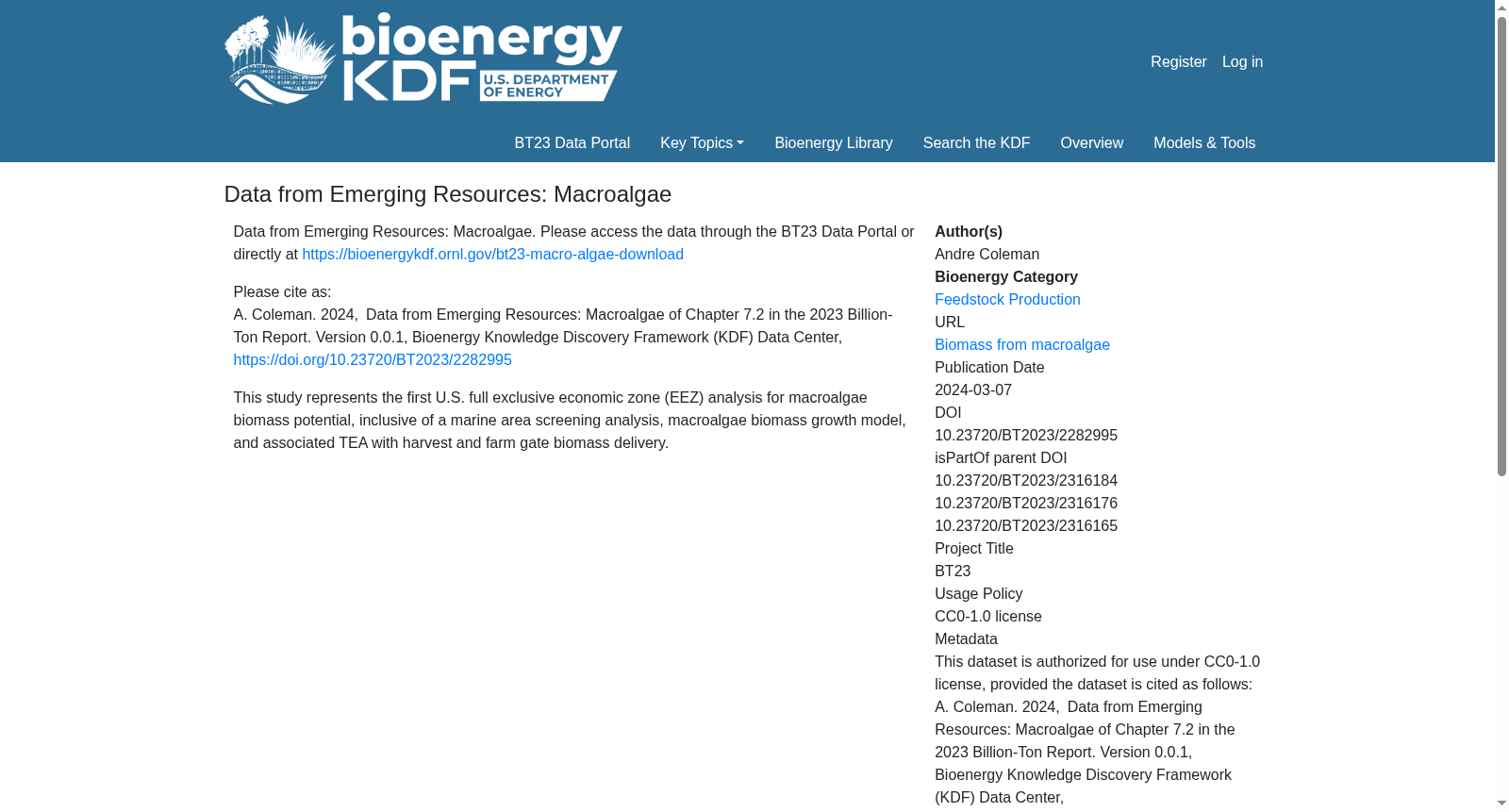 Data from Emerging Resources: Macroalgae 数据集图片