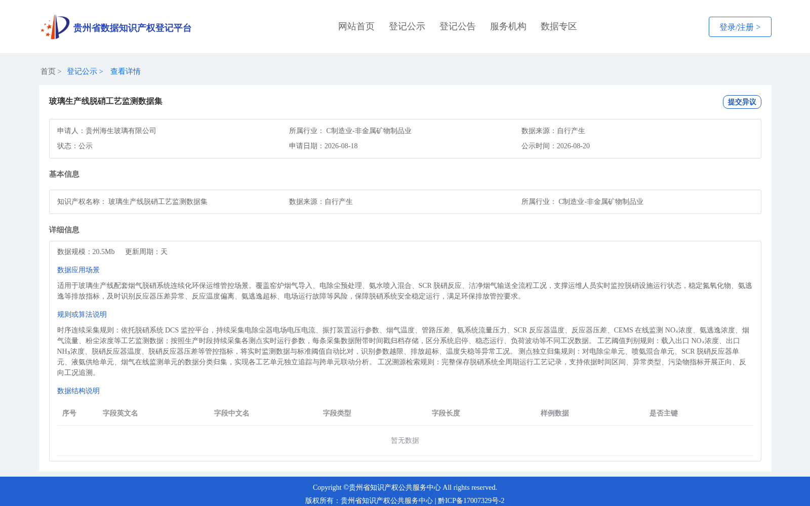 玻璃生产线脱硝工艺监测数据集 数据集图片