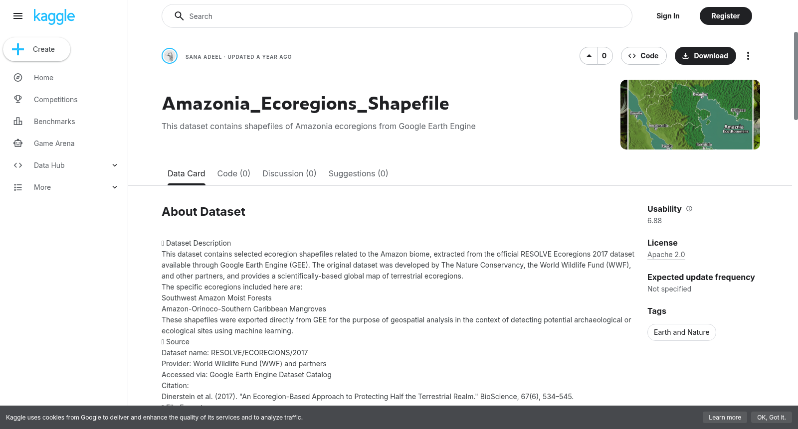 Amazonia_Ecoregions_Shapefile 数据集图片