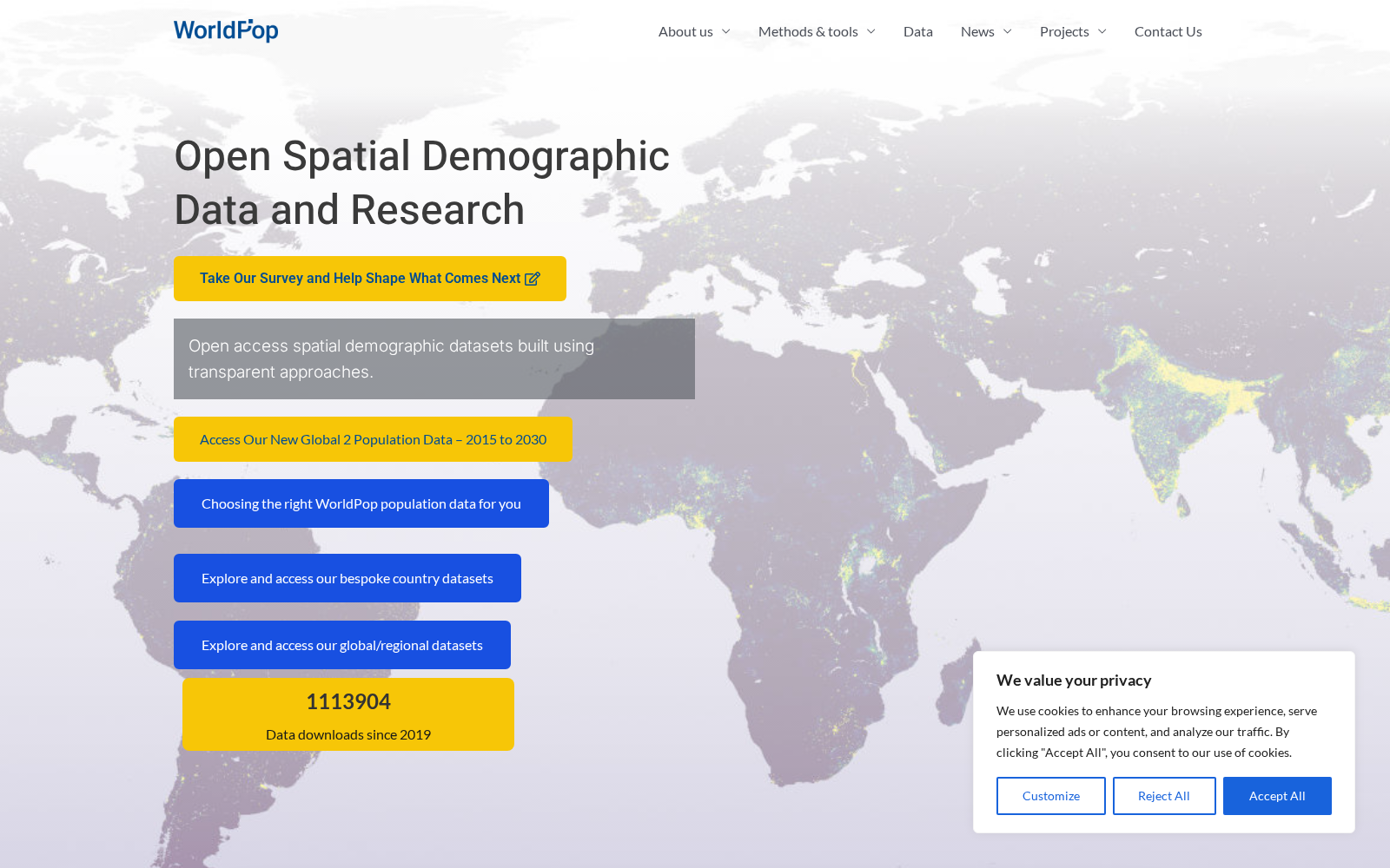 WorldPop Population Data 数据集图片
