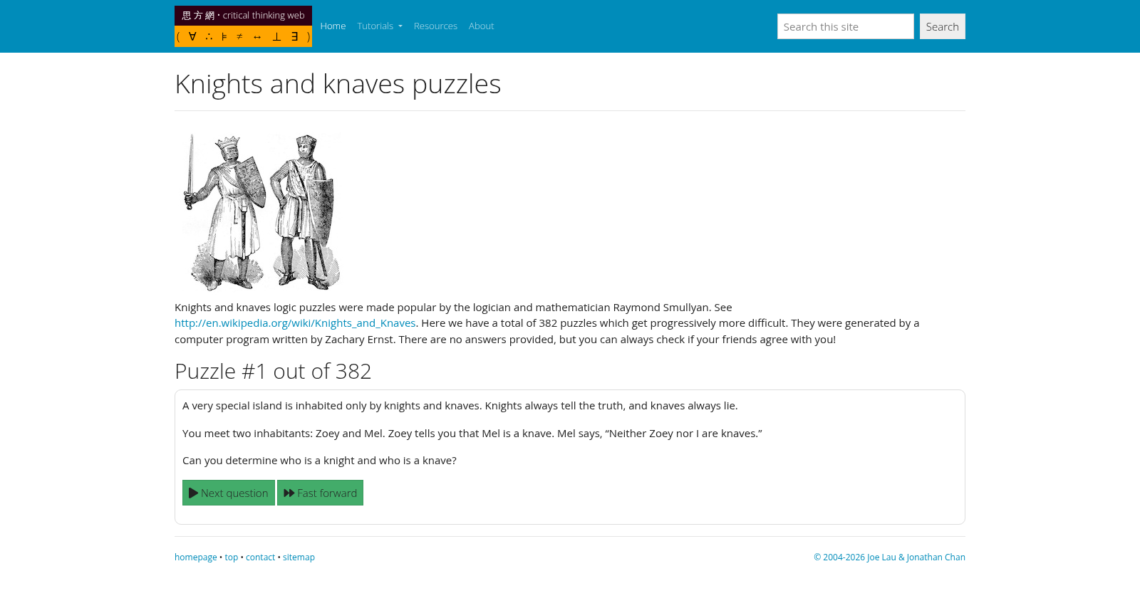 Knights and Knaves Puzzles 数据集图片