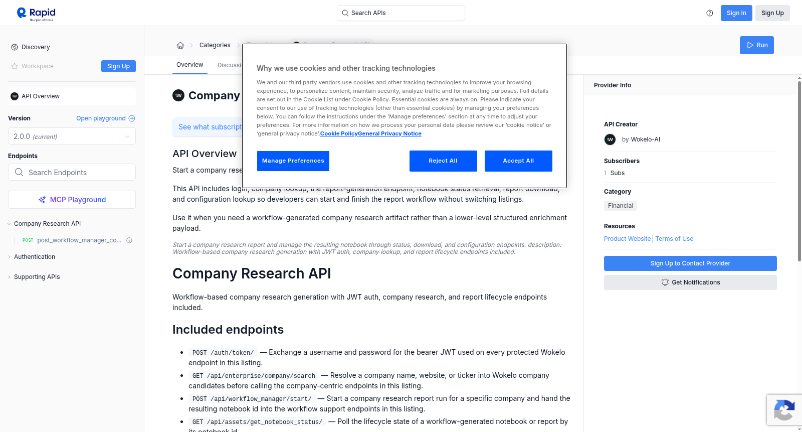 Company Research API 数据集图片