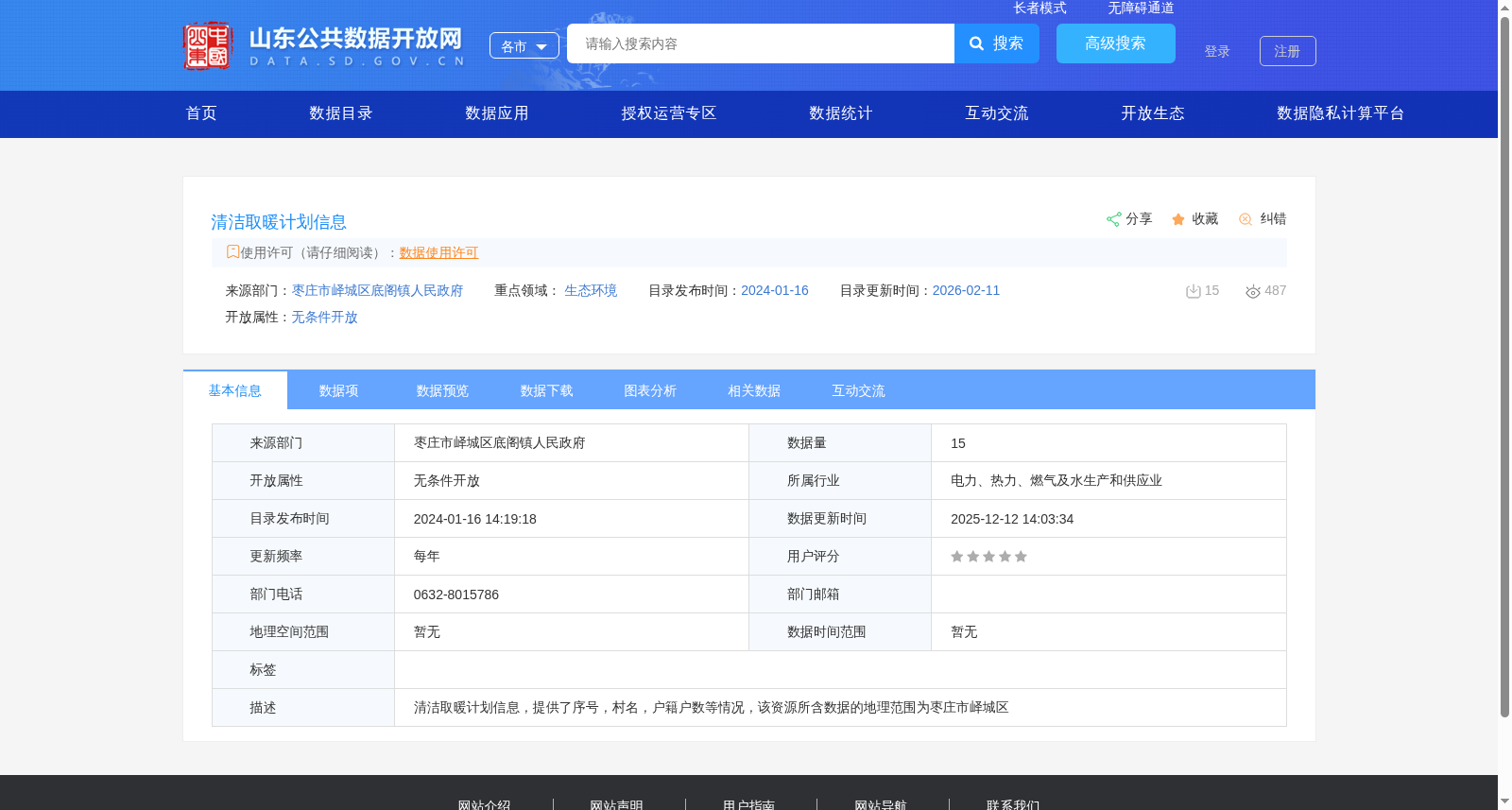清洁取暖计划信息 数据集图片
