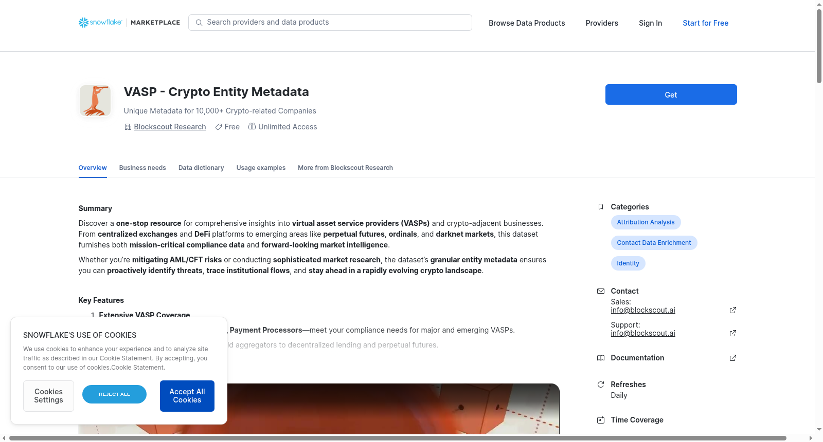 VASP - Crypto Entity Metadata 数据集图片