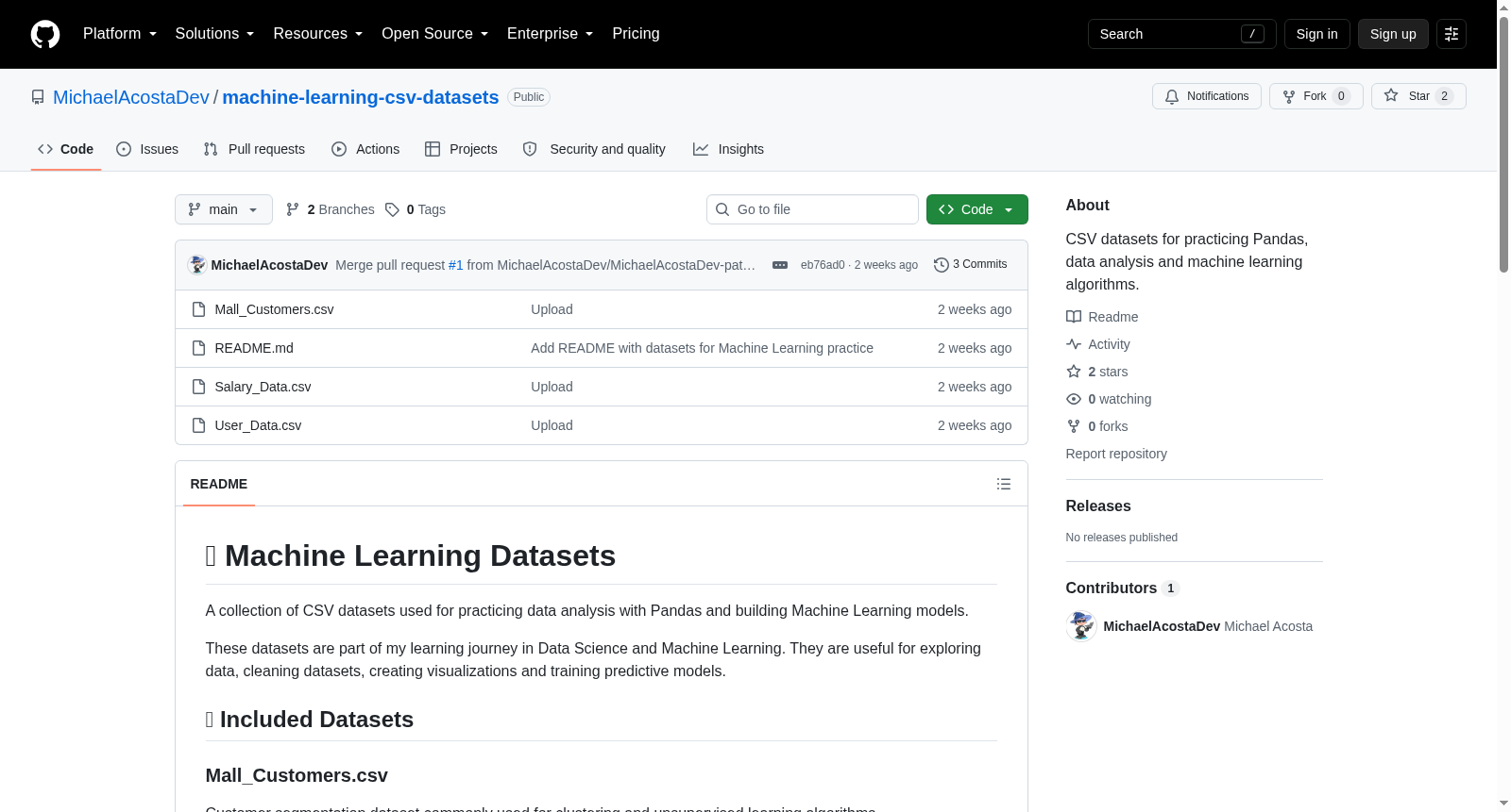 machine-learning-csv-datasets 数据集图片