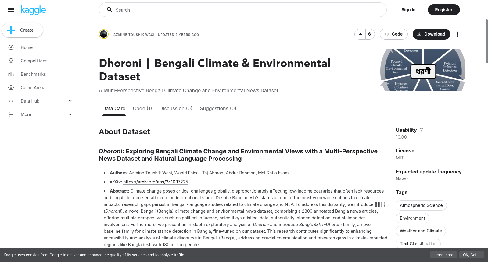 Dhoroni | Bengali Climate & Environmental Dataset 数据集图片