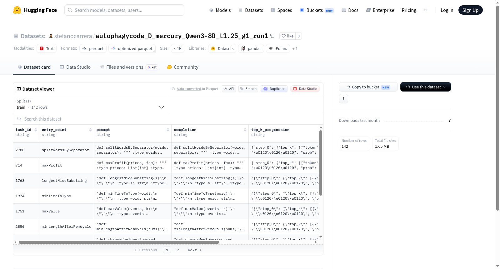 stefanocarrera/autophagycode_D_mercury_Qwen3-8B_lr0.0001_c142_trust_t1.25_g2_run1 数据集图片