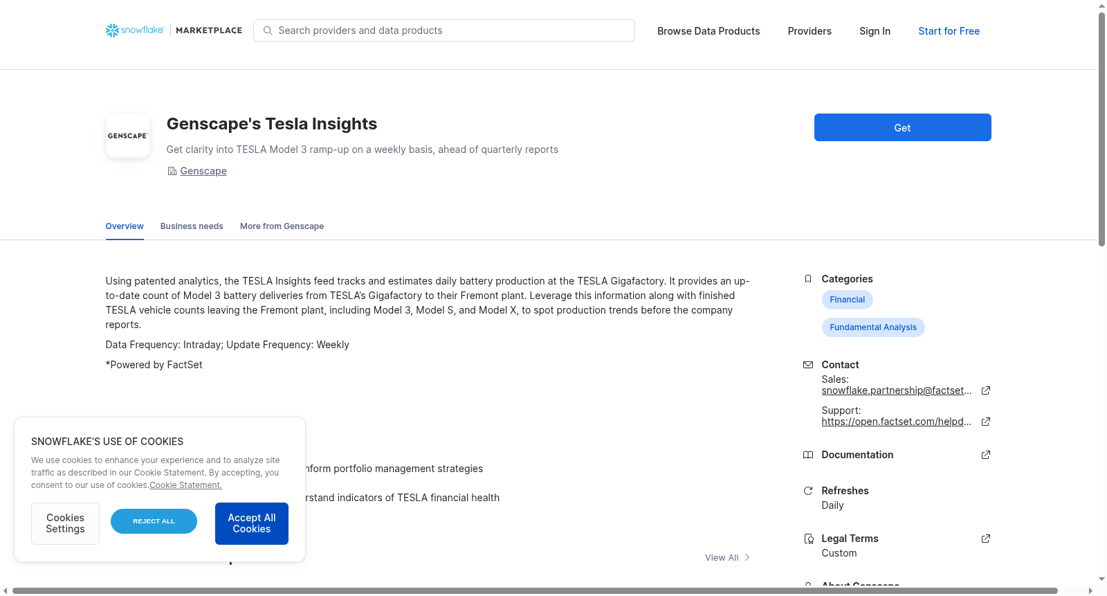 Genscape's Tesla Insights 数据集图片