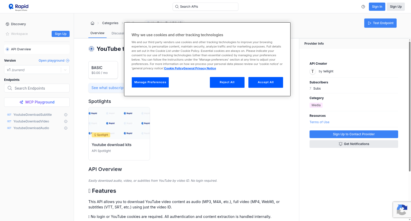 YouTube to MP3 API 数据集图片