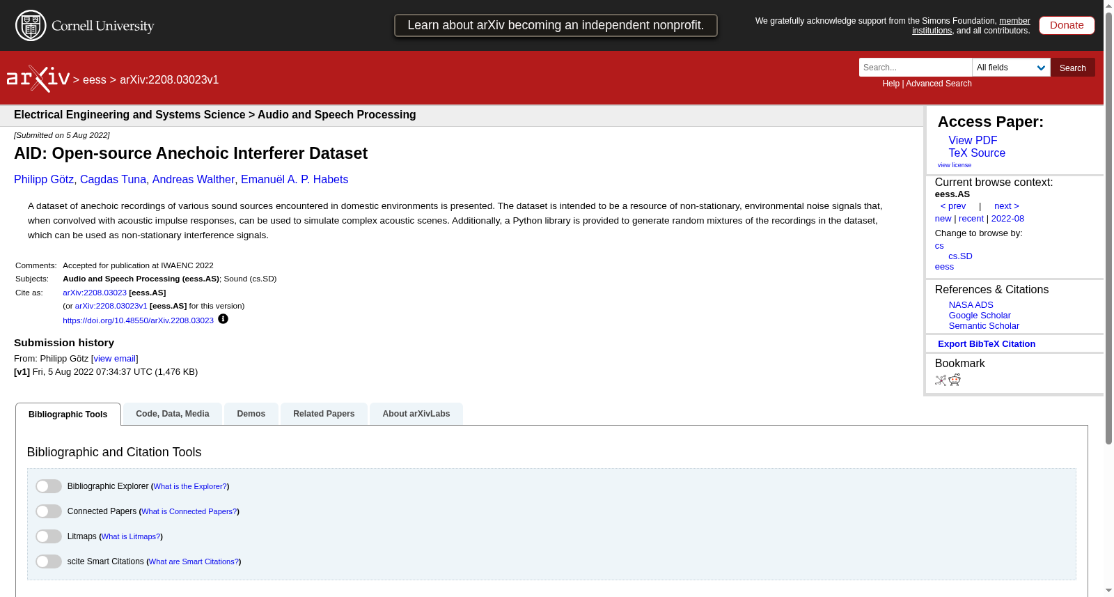 OPEN-SOURCE ANECHOIC INTERFERER DATASET 数据集图片