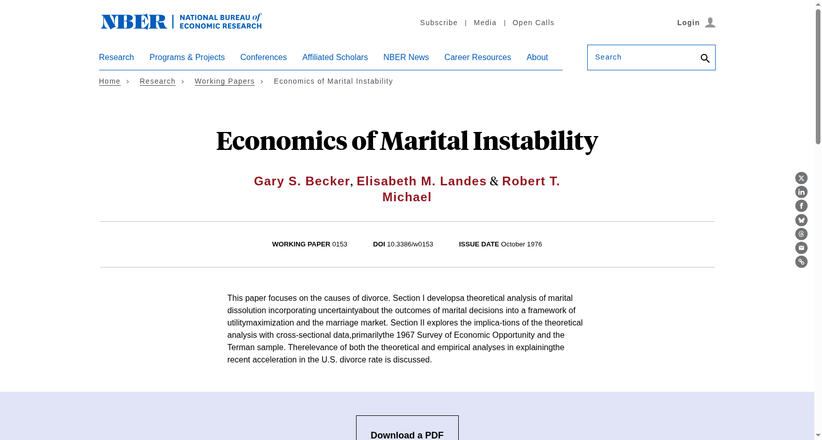 Economics of Marital Instability 数据集图片