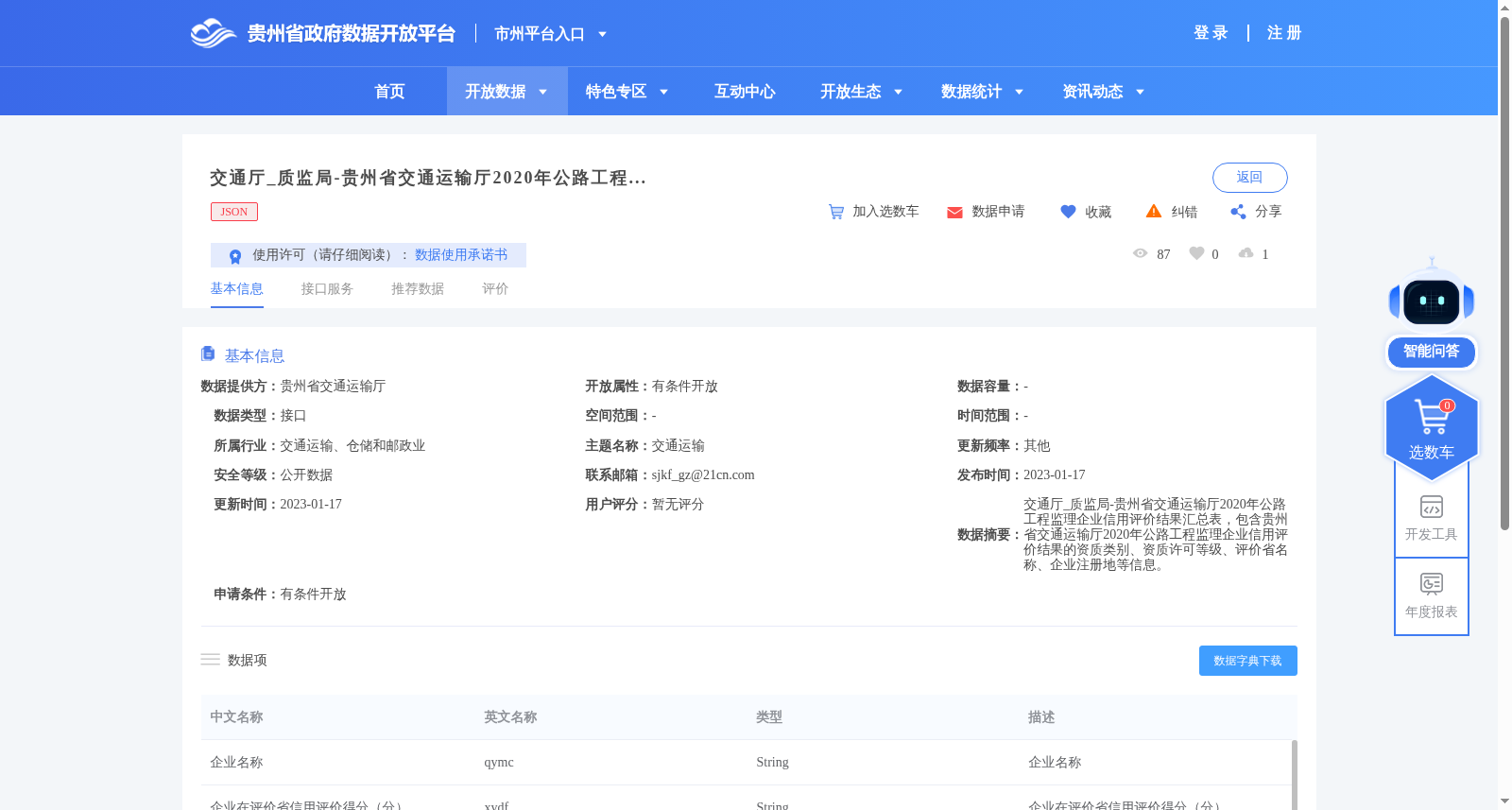 交通厅_质监局-贵州省交通运输厅2020年公路工程监理企业信用评价结果汇总表 数据集图片