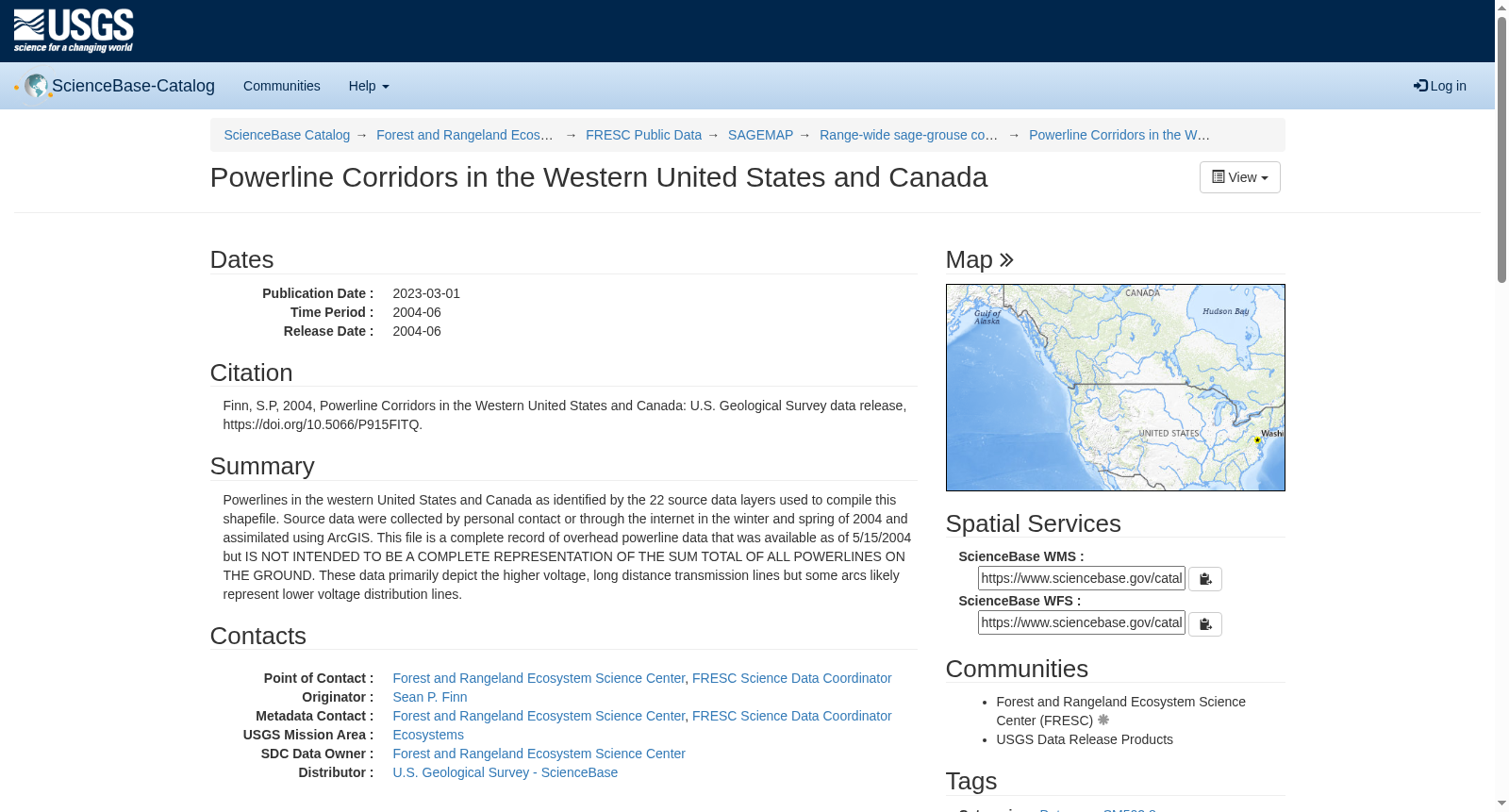 Powerline Corridors in the Western United States and Canada 数据集图片