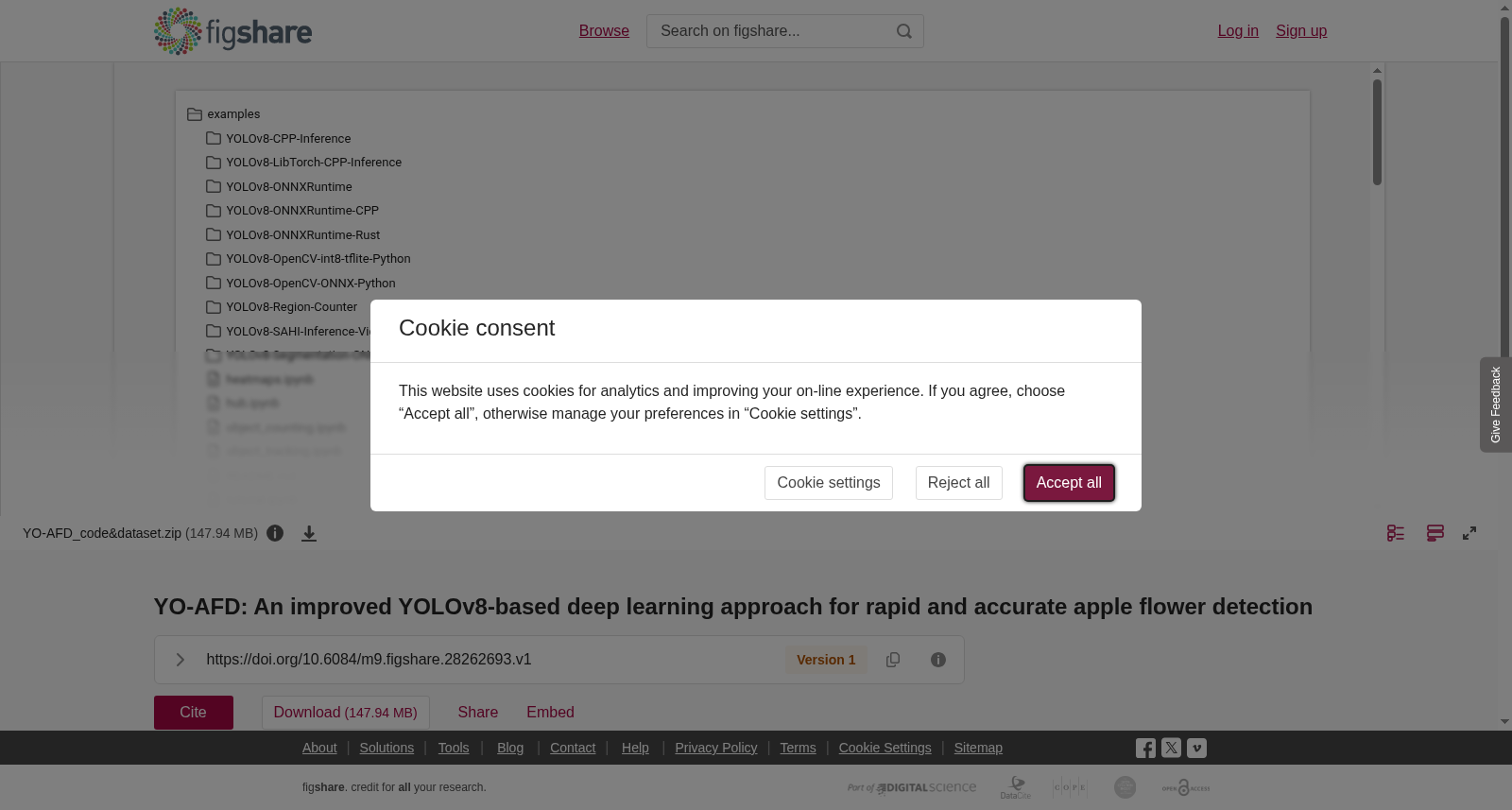 <b>YO-AFD: An improved YOLOv8-based deep learning approach for rapid and accurate apple flower detection</b> 数据集图片