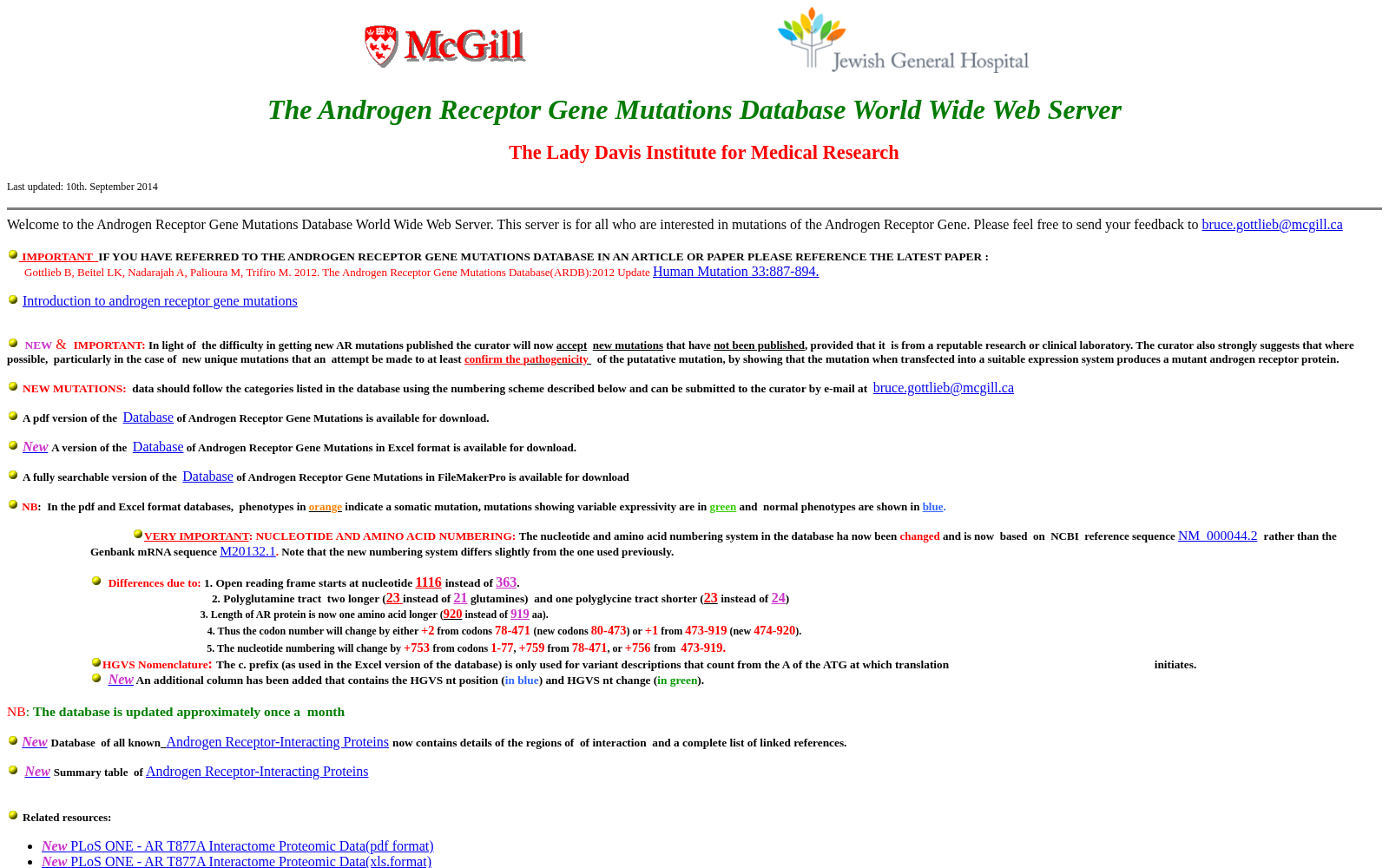 Androgen Receptor Mutations Database 数据集图片