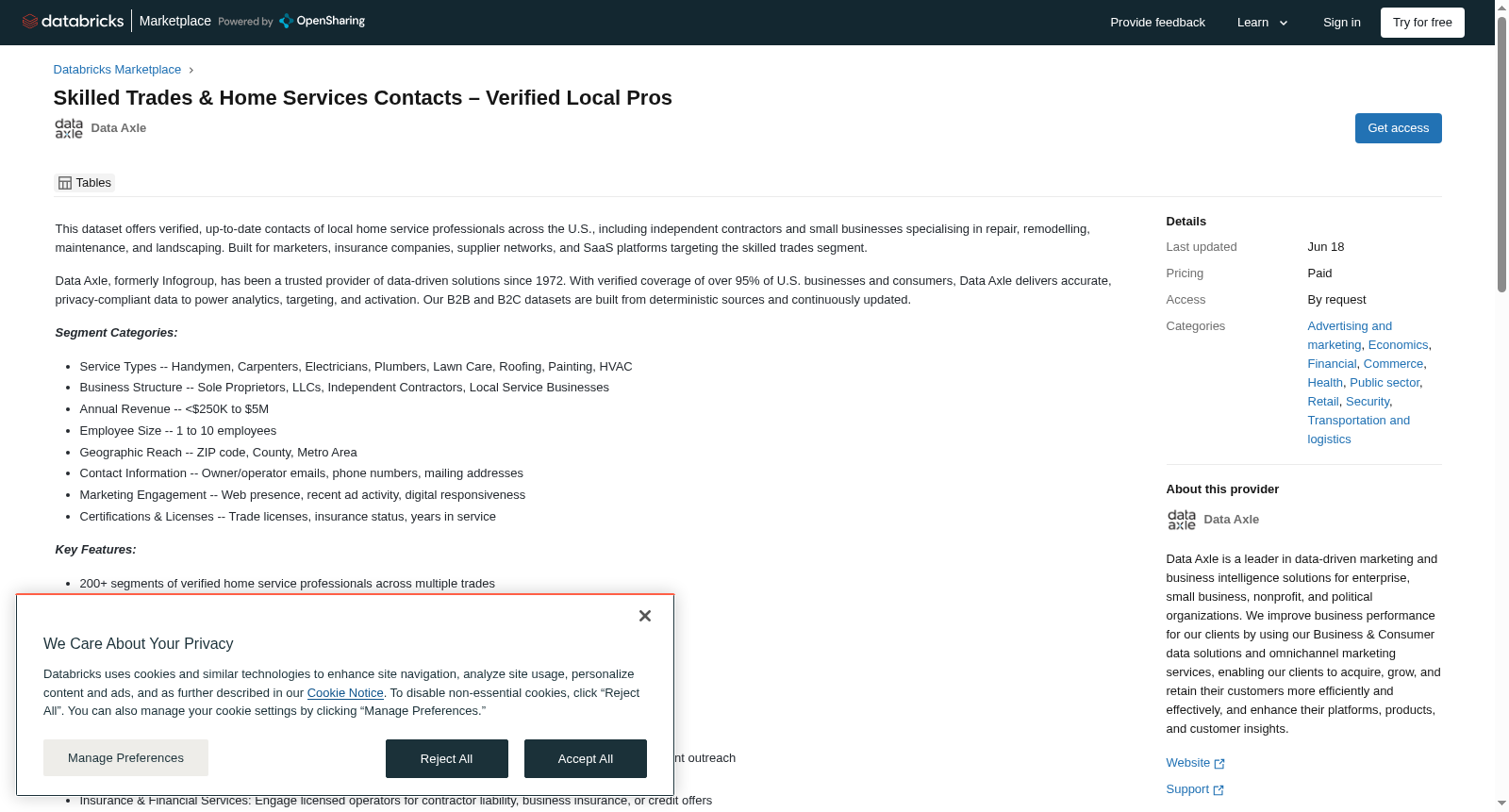 Skilled Trades & Home Services Contacts – Verified Local Pros 数据集图片