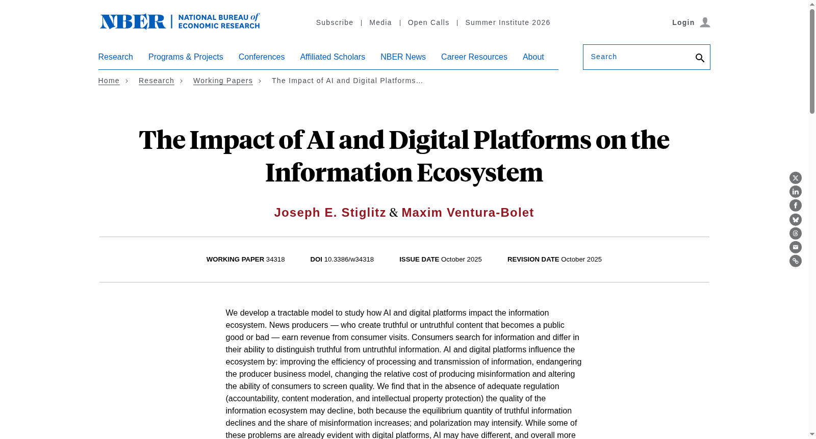 The Impact of AI and Digital Platforms on the Information Ecosystem 数据集图片