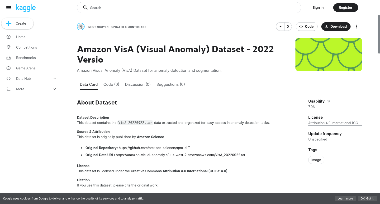 Amazon VisA (Visual Anomaly) Dataset - 2022 Versio 数据集图片