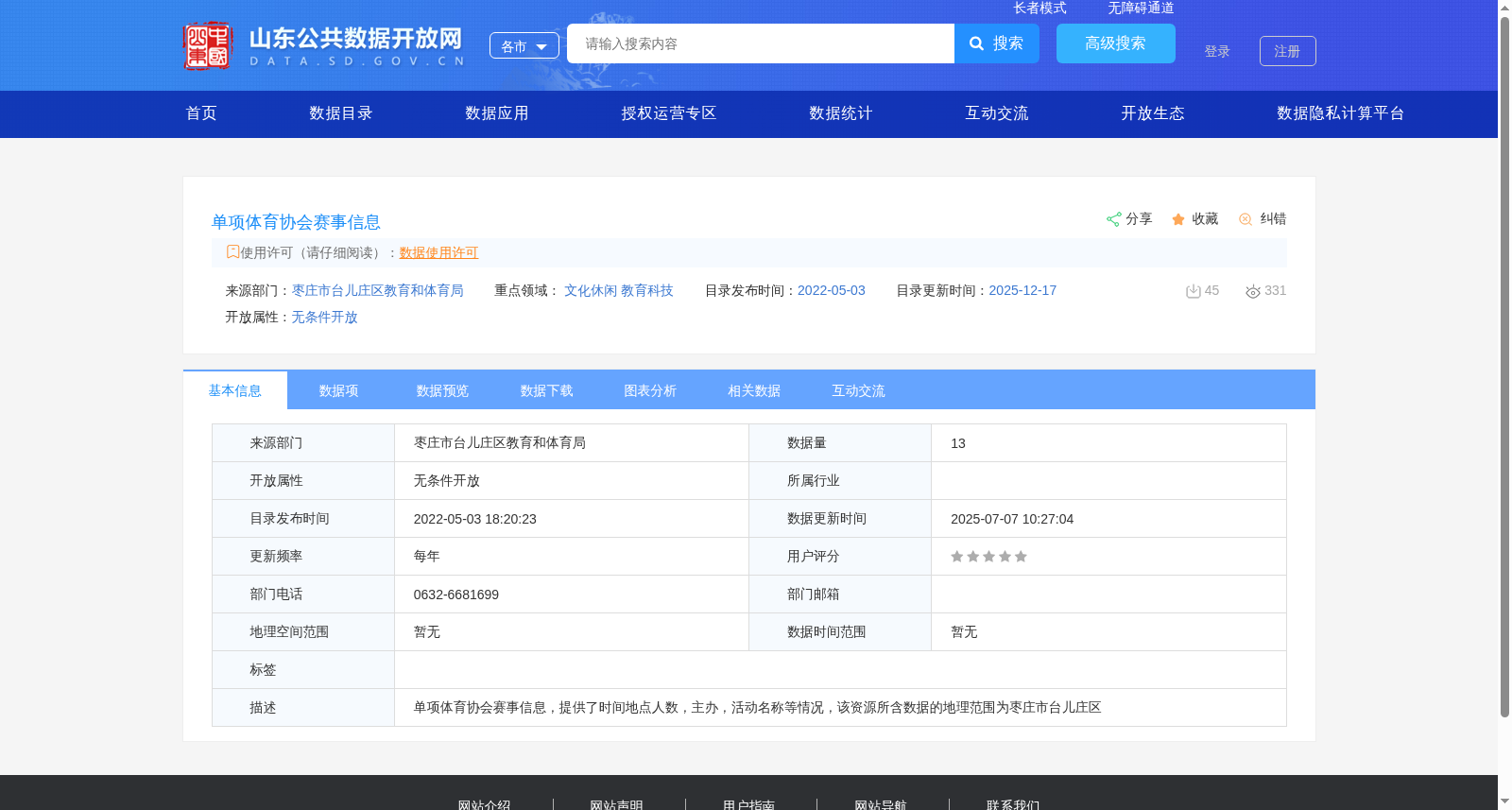 单项体育协会赛事信息 数据集图片