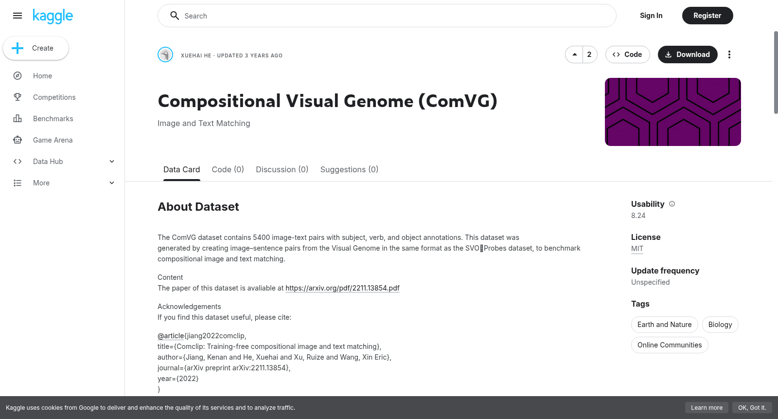 Compositional Visual Genome (ComVG) 数据集图片