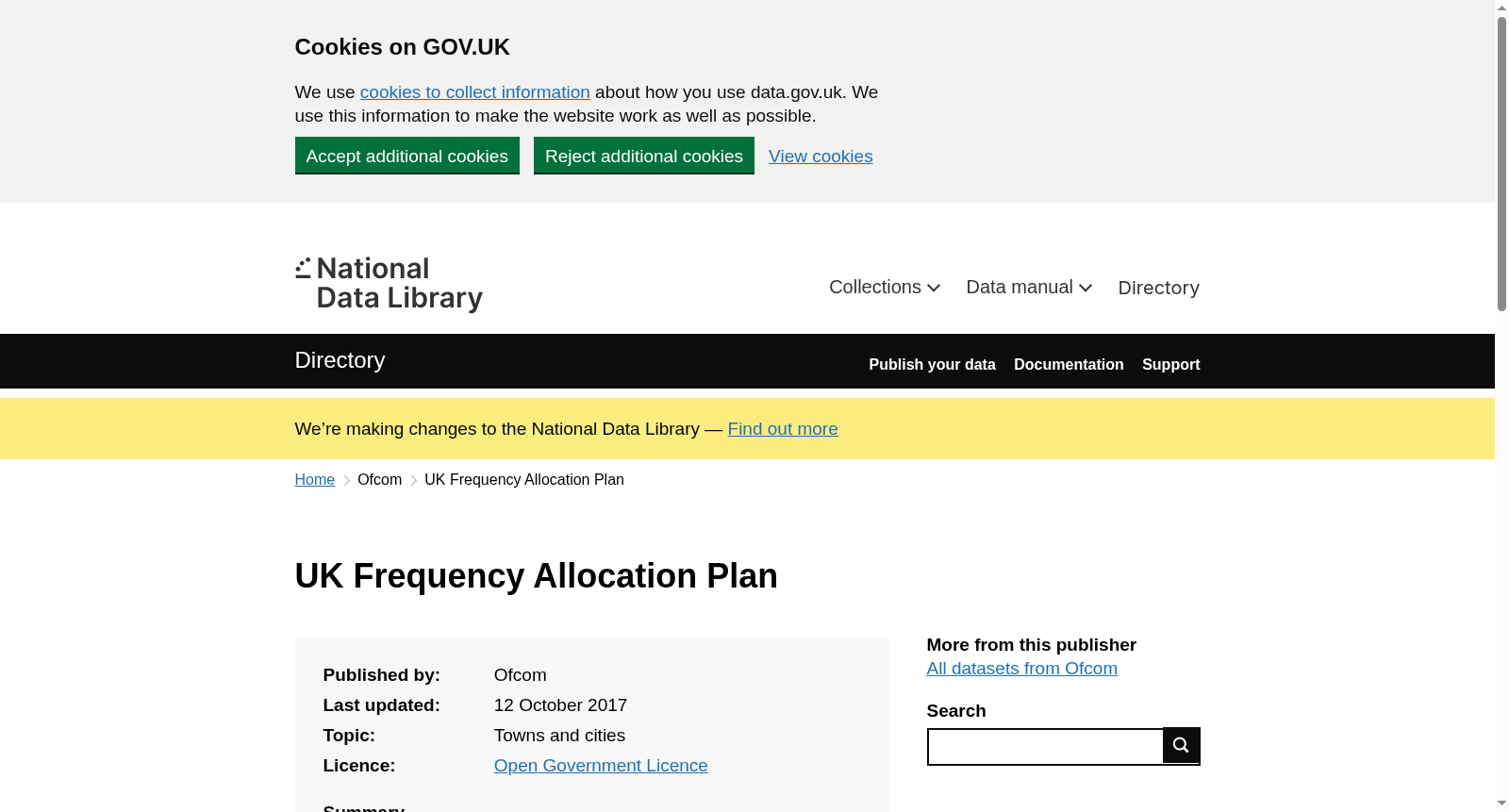 UK Frequency Allocation Plan 数据集图片