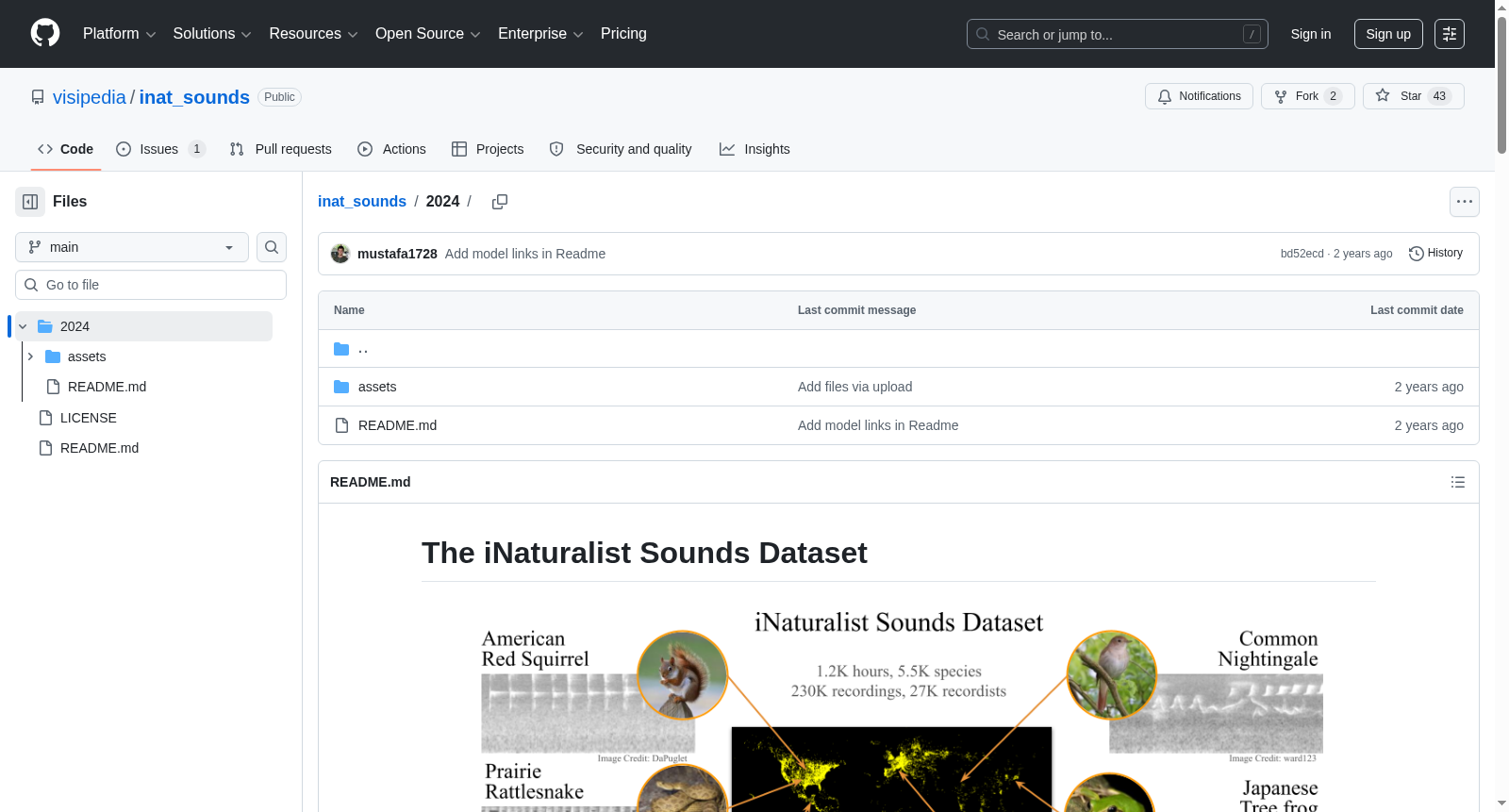 iNaturalist Sounds Dataset (iNatSounds) 数据集图片
