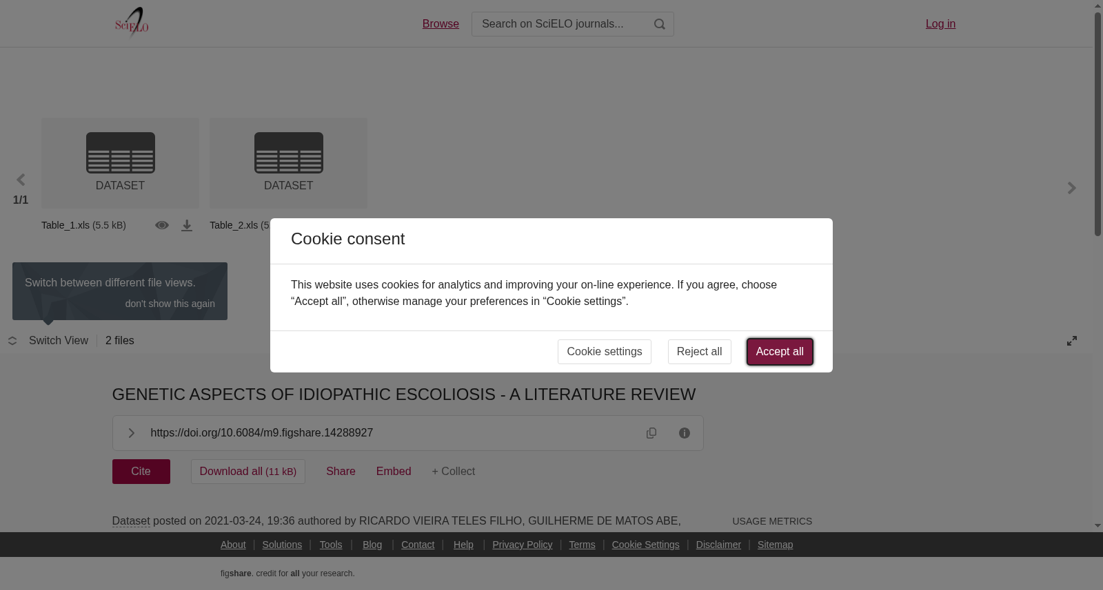 GENETIC ASPECTS OF IDIOPATHIC ESCOLIOSIS - A LITERATURE REVIEW 数据集图片