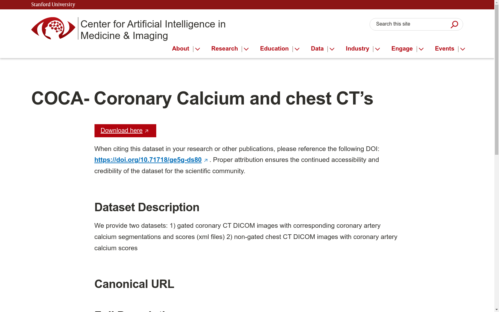 COCA - Coronary Calcium and Chest CTs 数据集图片