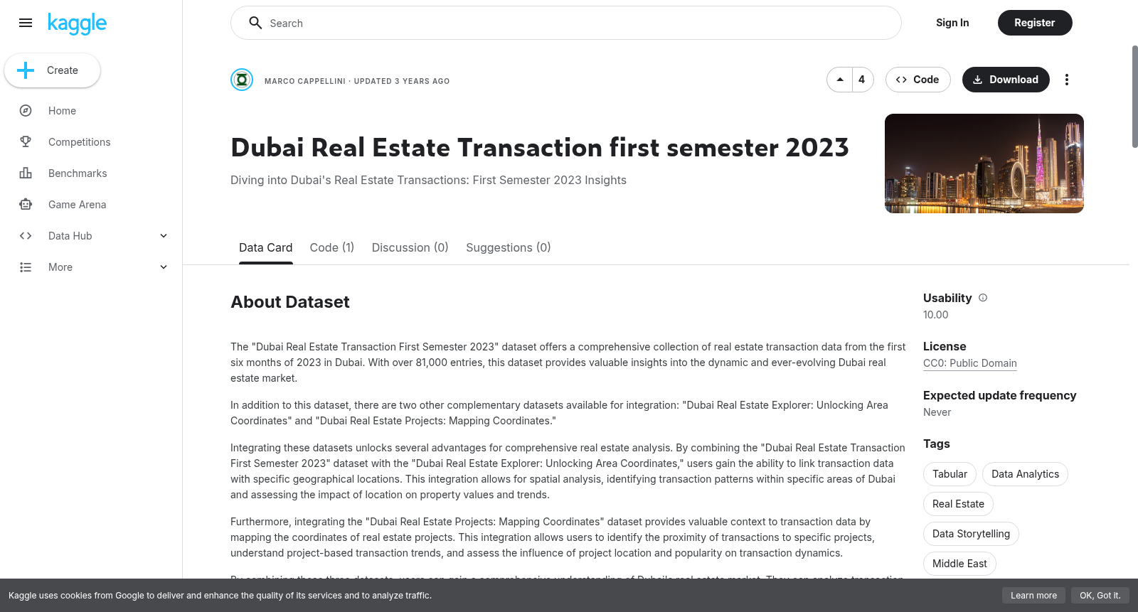 Dubai Real Estate Transaction first semester 2023 数据集图片