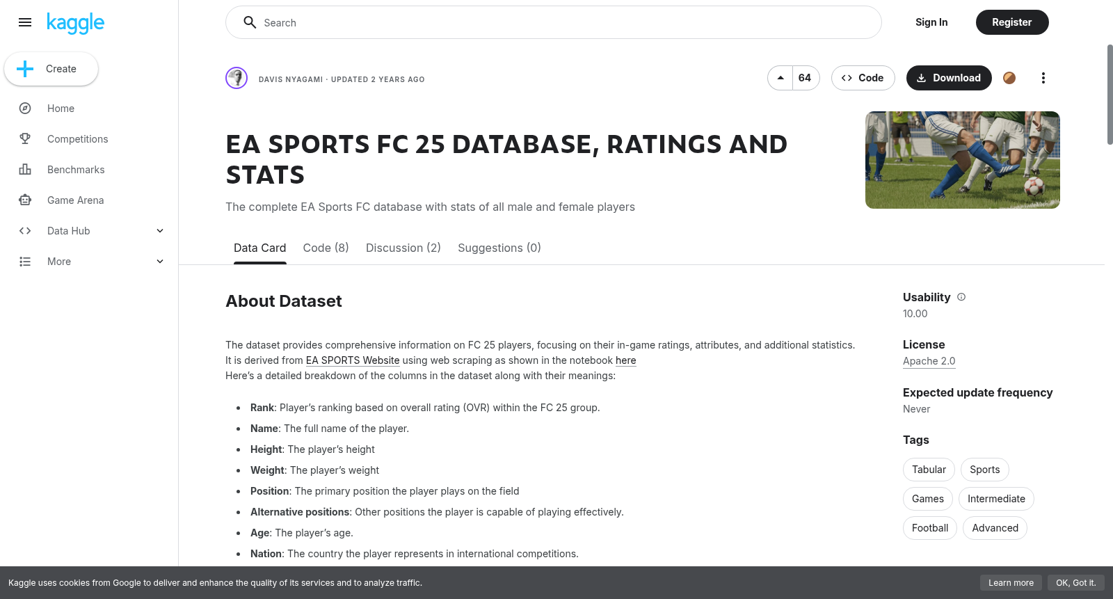 EA SPORTS FC 25 DATABASE, RATINGS AND STATS 数据集图片