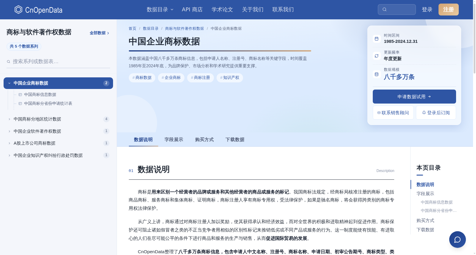 中国企业商标数据 数据集图片