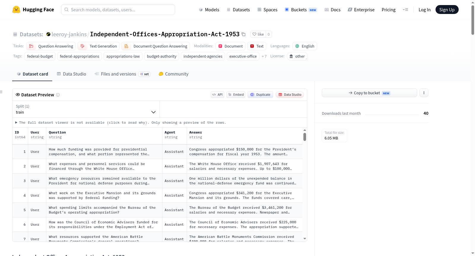 Independent-Offices-Appropriation-Act-1953 数据集图片