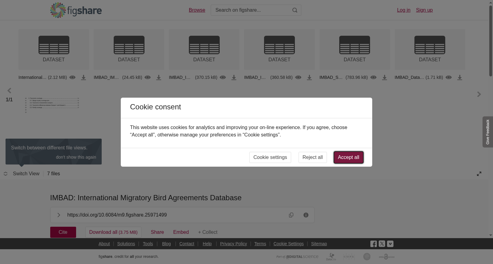IMBAD: International Migratory Bird Agreements Database 数据集图片