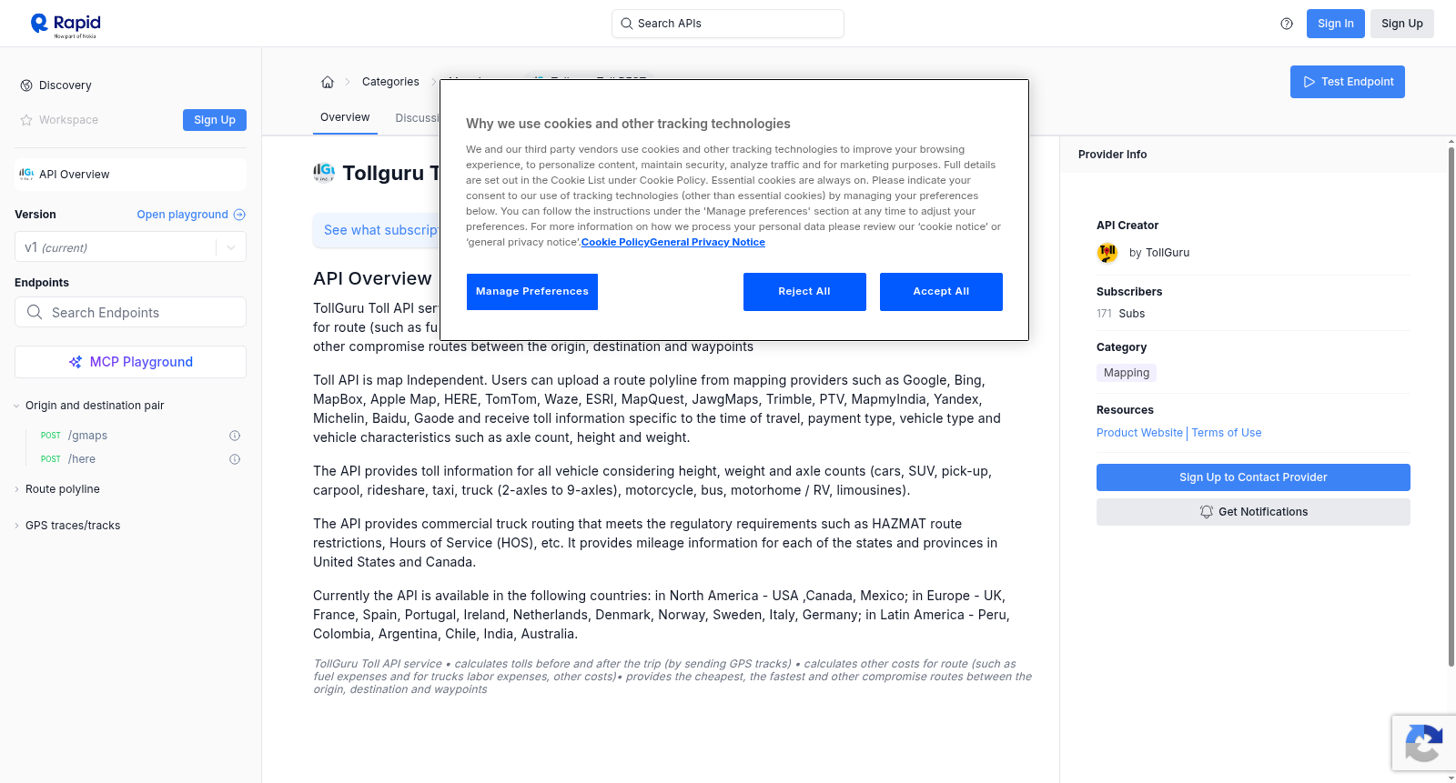 Tollguru Toll REST 数据集图片