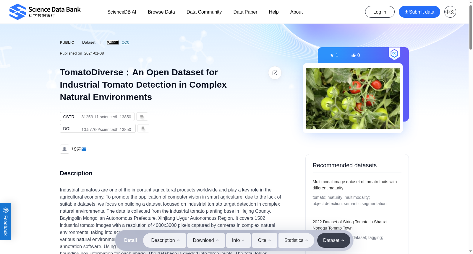 TomatoDiverse:An Open Dataset for Industrial Tomato Detection in Complex Natural Environments 数据集图片