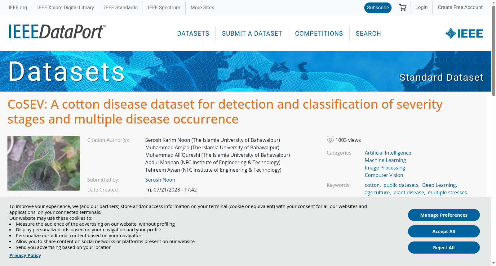 CoSEV: A cotton disease dataset for detection and classification of severity stages and multiple disease occurrence 数据集图片