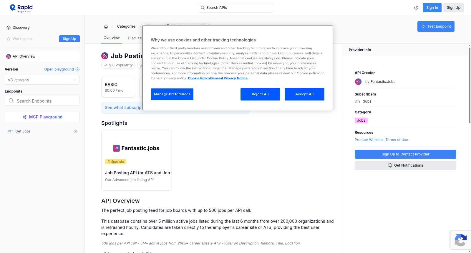 Job Posting Feed API 数据集图片