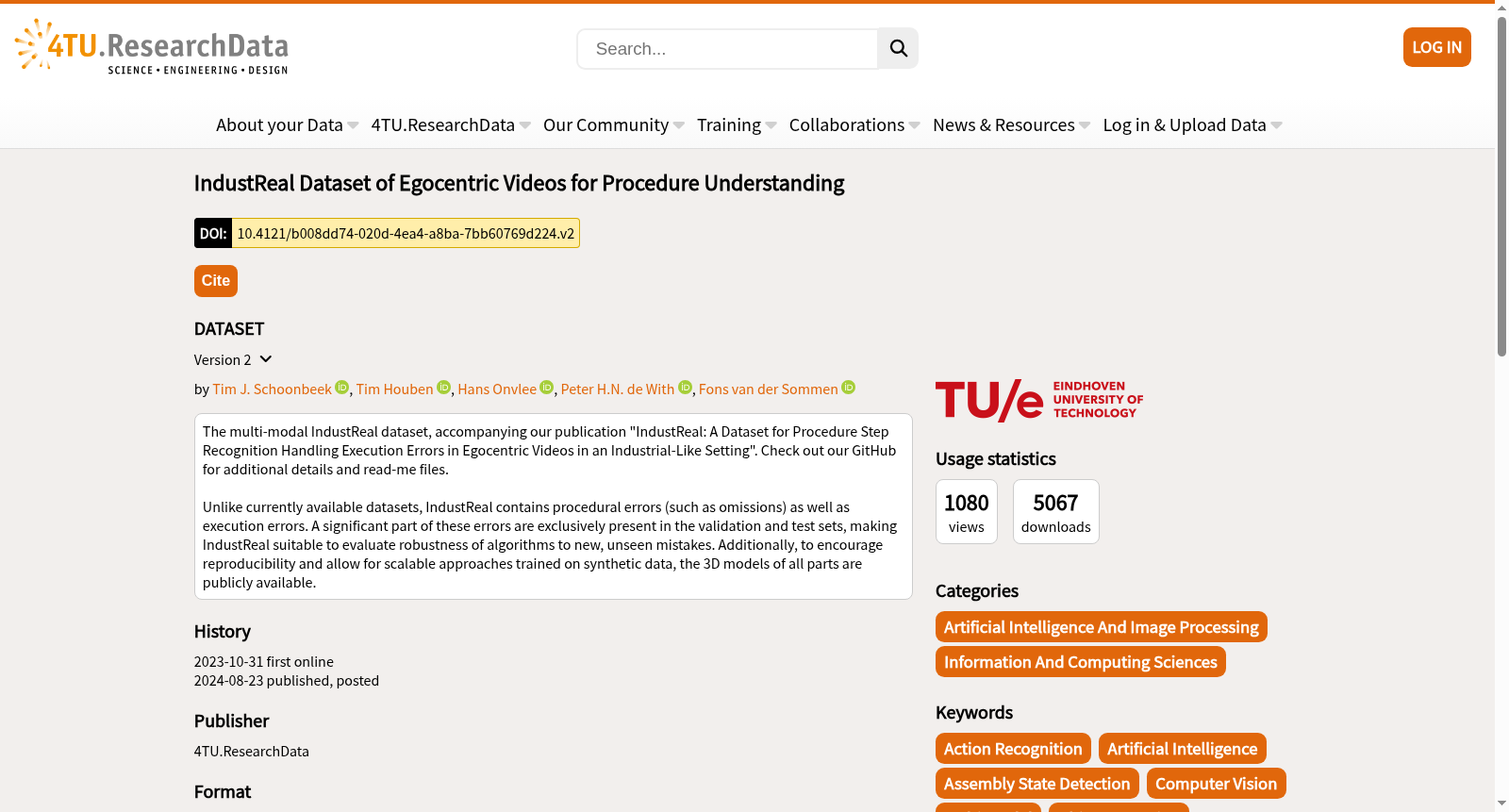 IndustReal Dataset of Egocentric Videos for Procedure Understanding 数据集图片