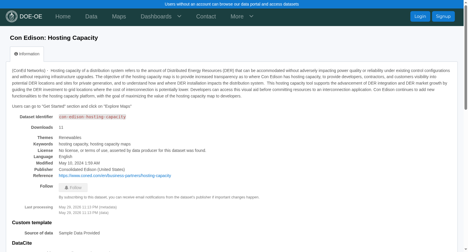 Con Edison: Hosting Capacity 数据集图片