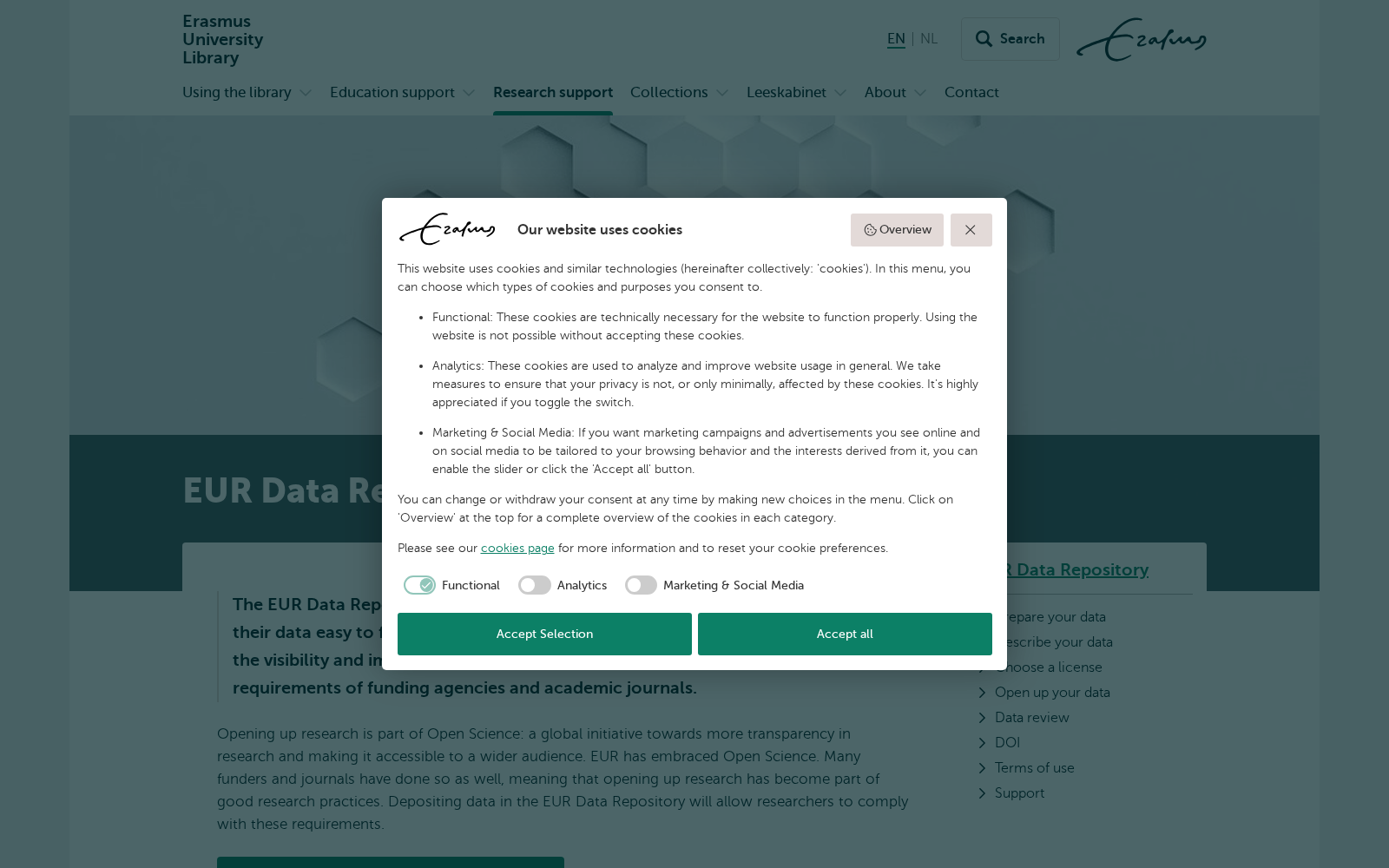 Erasmus University Rotterdam Data Repository 数据集图片