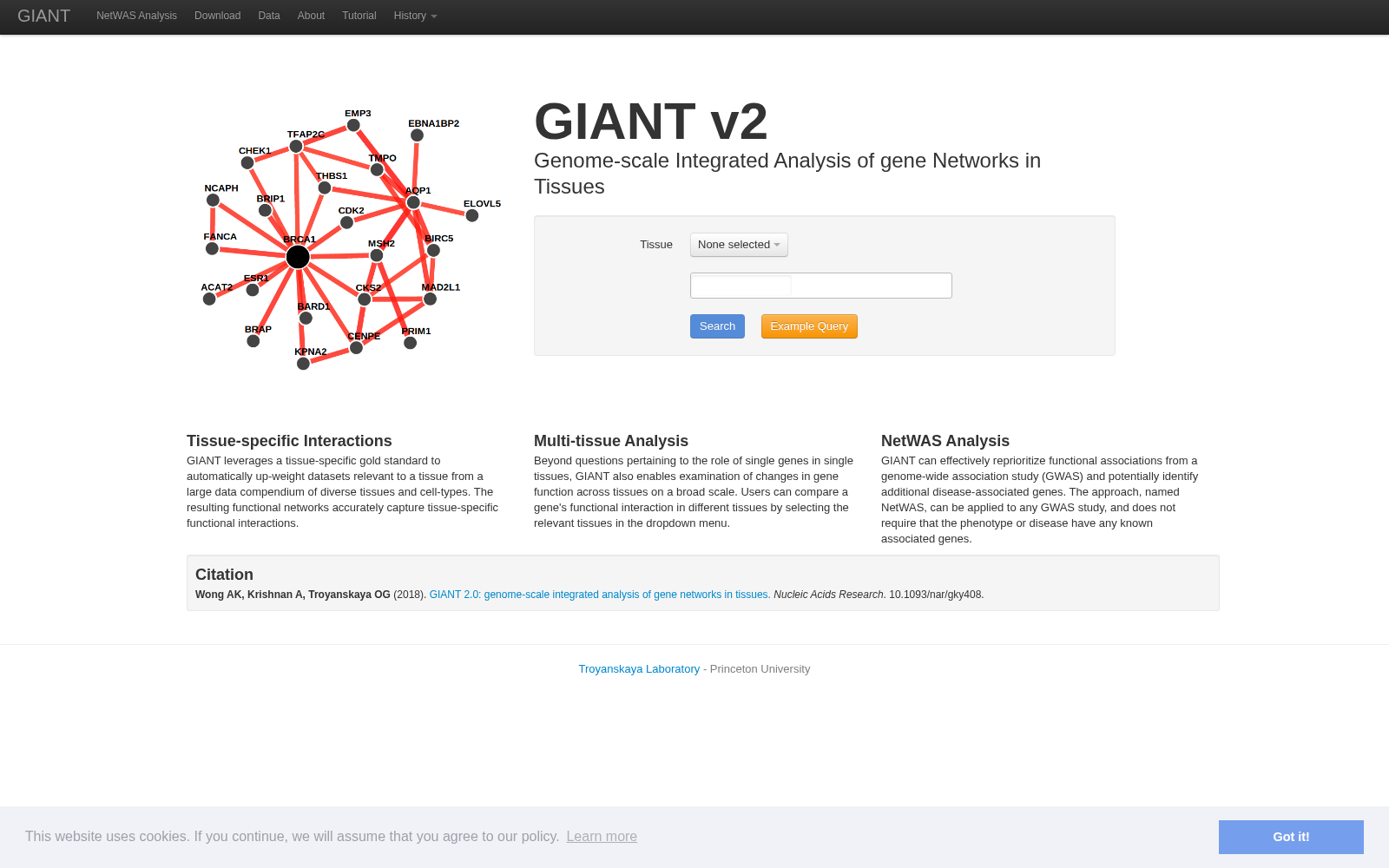 Genome-wide Integrated Analysis of gene Networks in Tissues 2.0 数据集图片