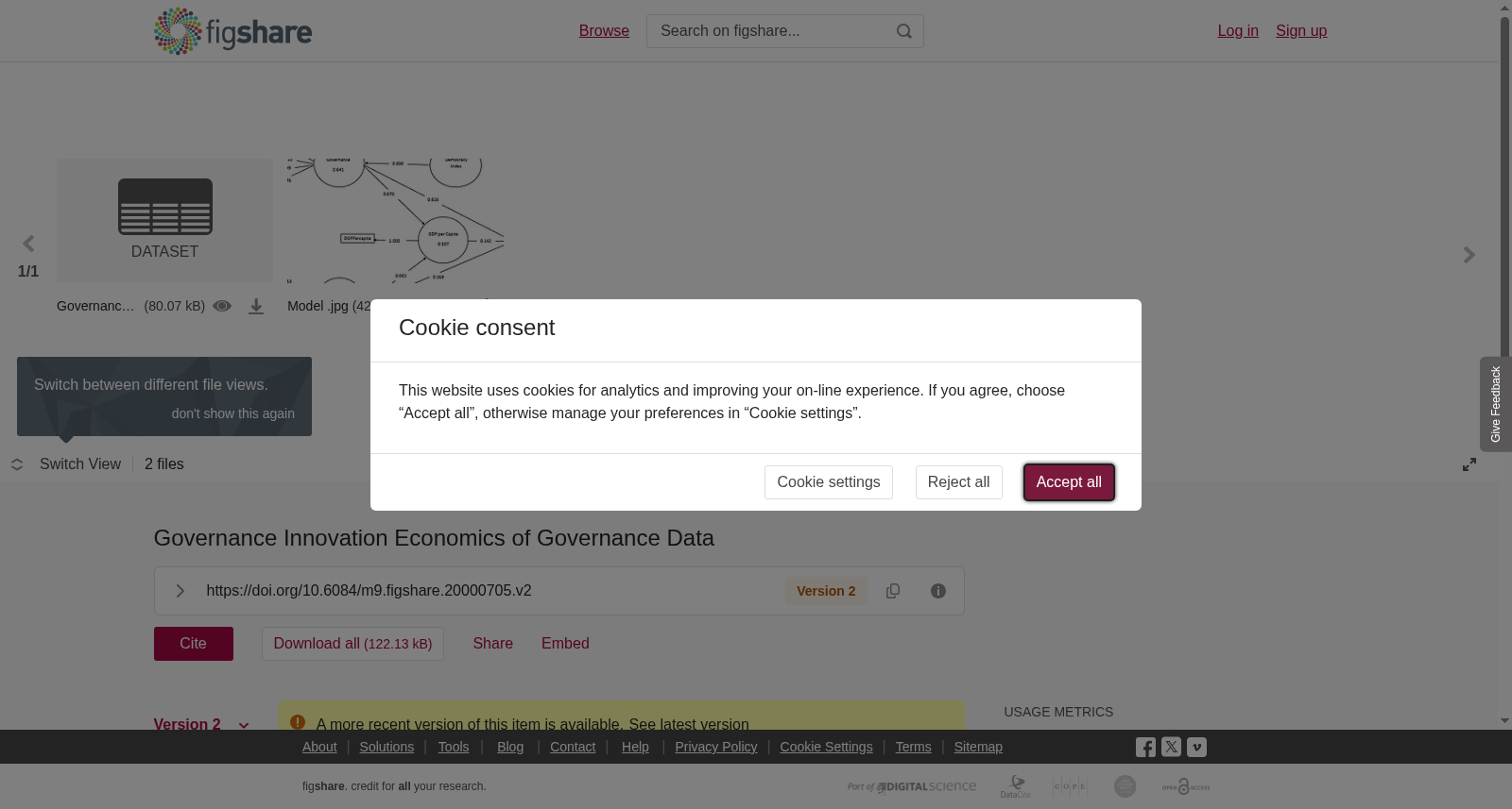 Governance Innovation Economics of Governance Data 数据集图片