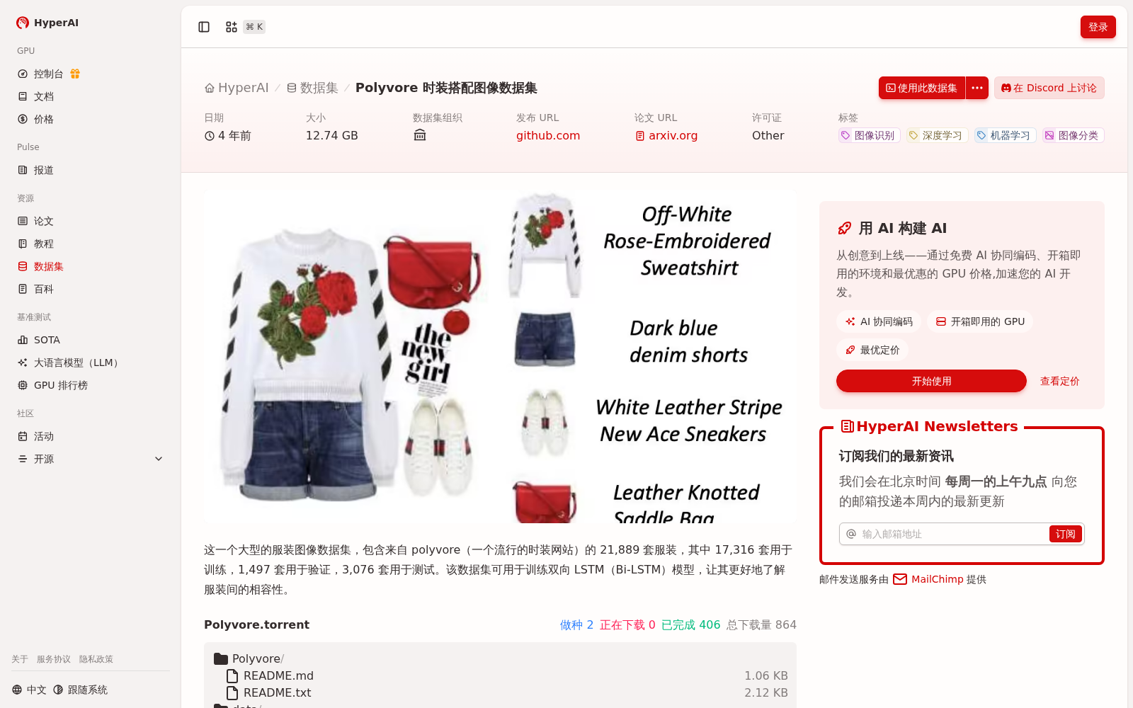 Polyvore 时装搭配图像数据集 数据集图片
